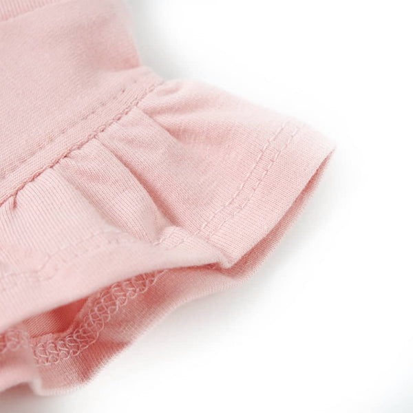 T-shirt enfant à manches volantées rose clair 116