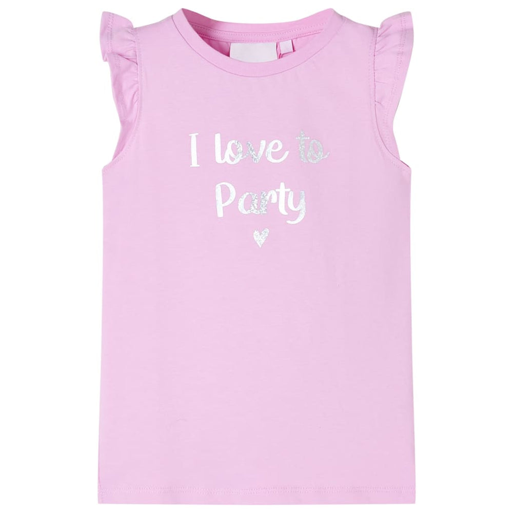 T-shirt enfant à manches volantées violet 104