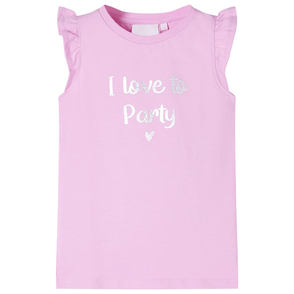T-shirt enfant à manches volantées violet 116