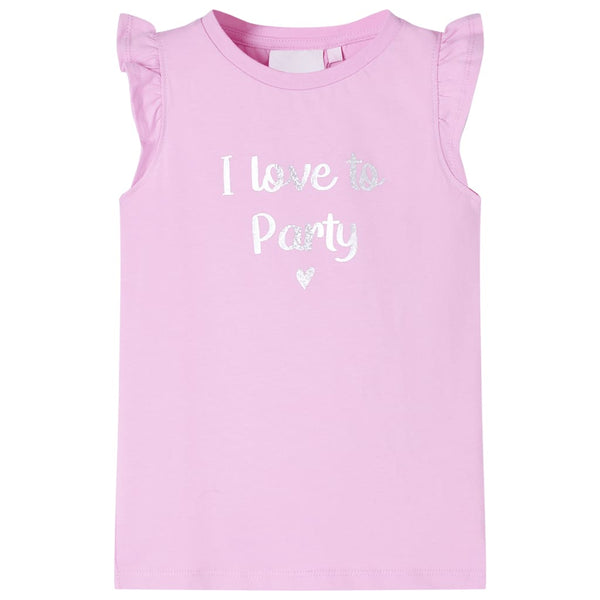 T-shirt enfant à manches volantées violet 116