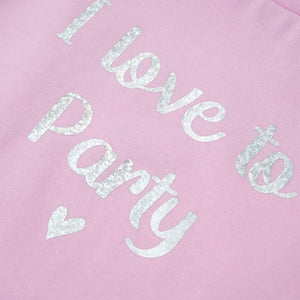 T-shirt enfant à manches volantées violet 116