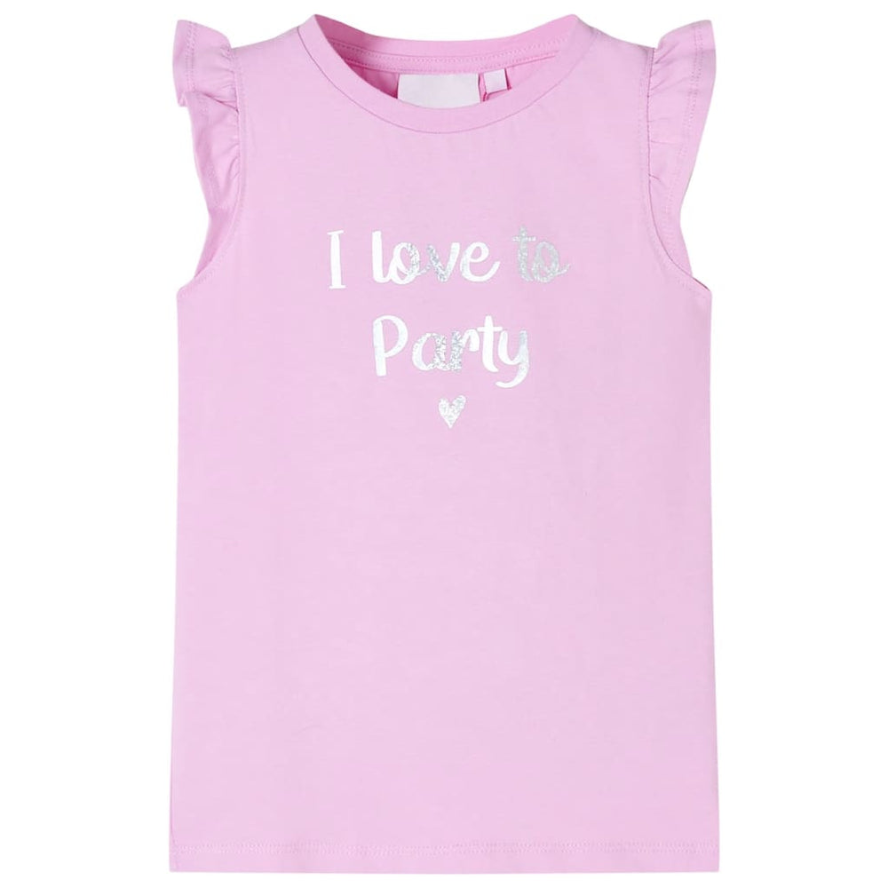 T-shirt enfant à manches volantées violet 128