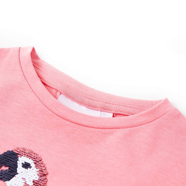T-shirt enfant rose fluo 140