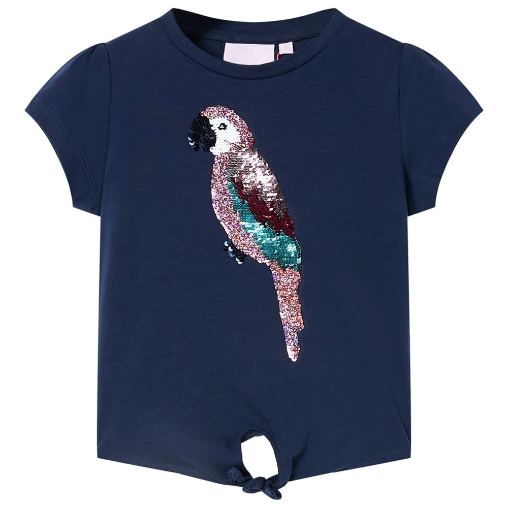 T-shirt enfant bleu marine 128