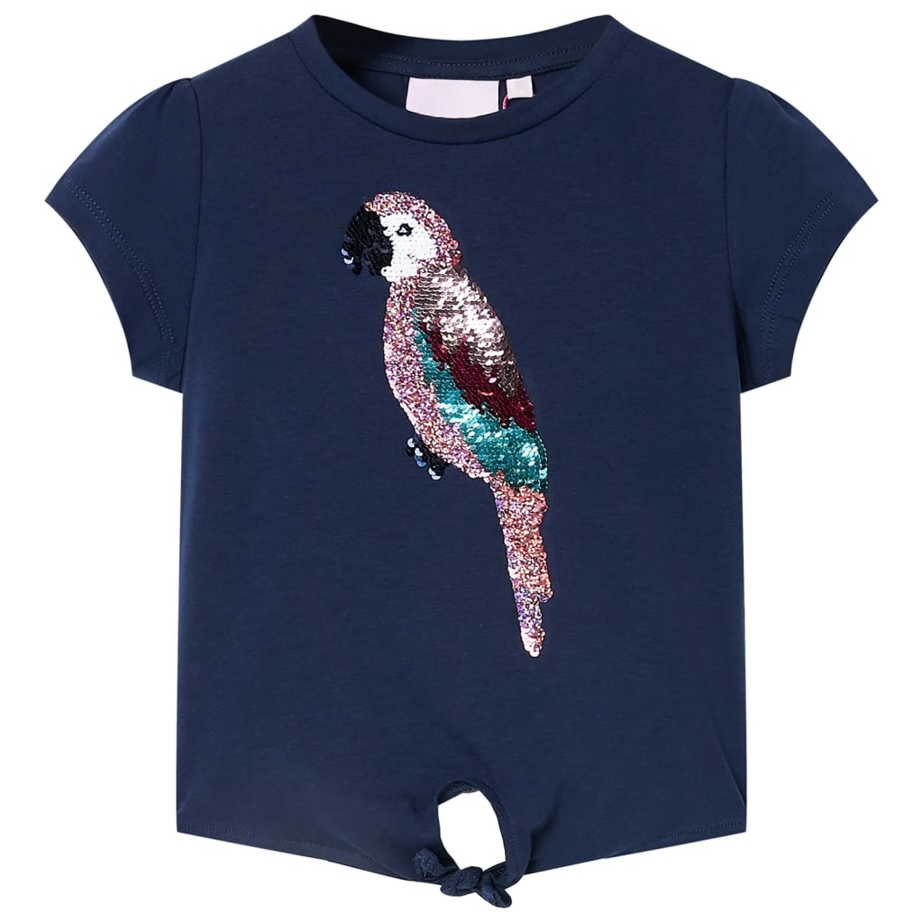 T-shirt enfant bleu marine 128