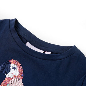 T-shirt enfant bleu marine 128