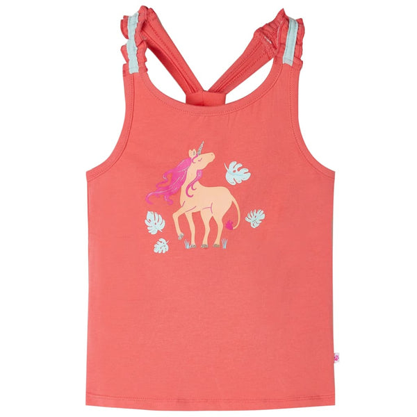 Débardeur enfant rose corail 116