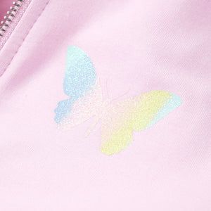 Kinder-Kapuzenpullover Hellrosa 104