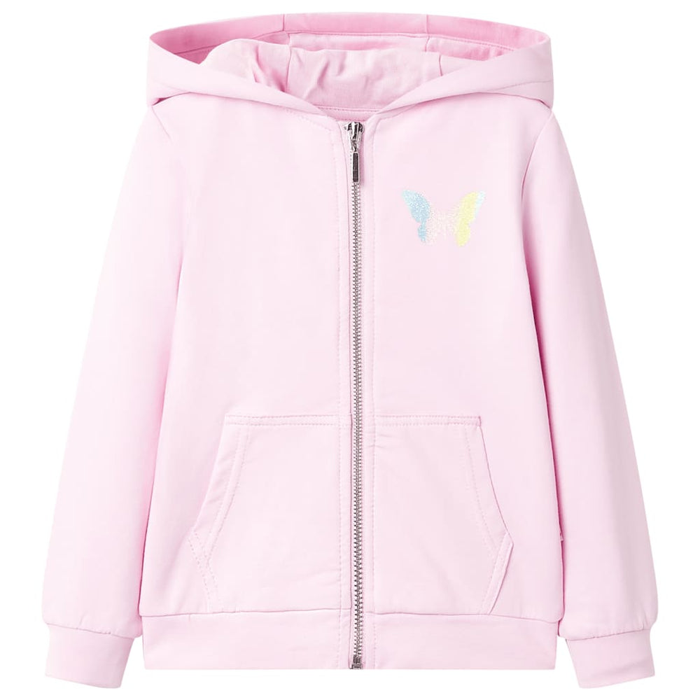 Kinder-Kapuzenpullover Hellrosa 116