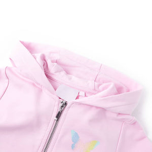 Kinder-Kapuzenpullover Hellrosa 128