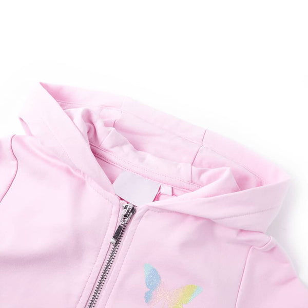 Kinder-Kapuzenpullover Hellrosa 128