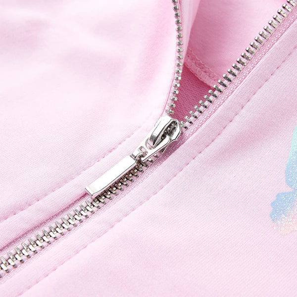 Kinder-Kapuzenpullover Hellrosa 128