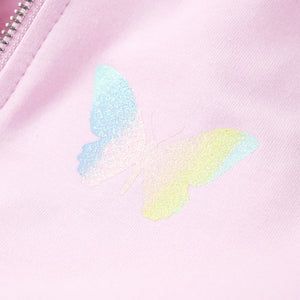 Kinder-Kapuzenpullover Hellrosa 128