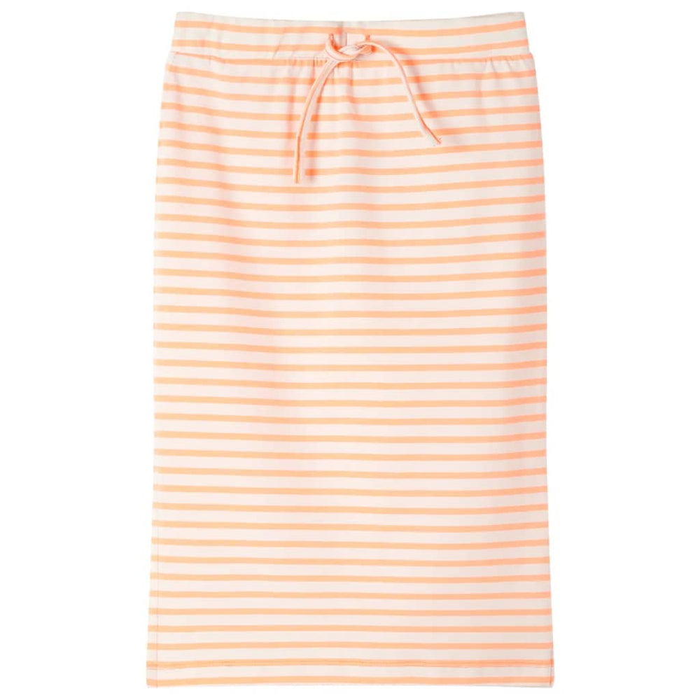 Kinderrock mit Streifen Gerade Neonorange 128