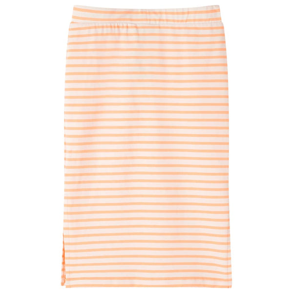 Gestreifter Kinderrock Neonorange - Größe 128