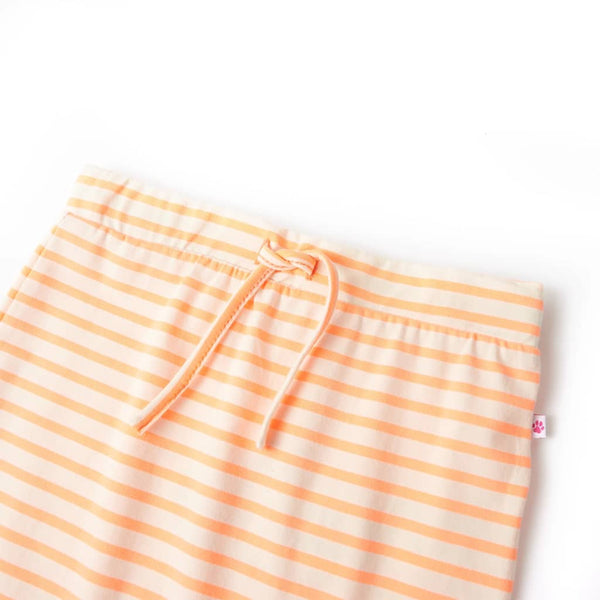 Gestreifter Kinderrock Neonorange - Größe 128