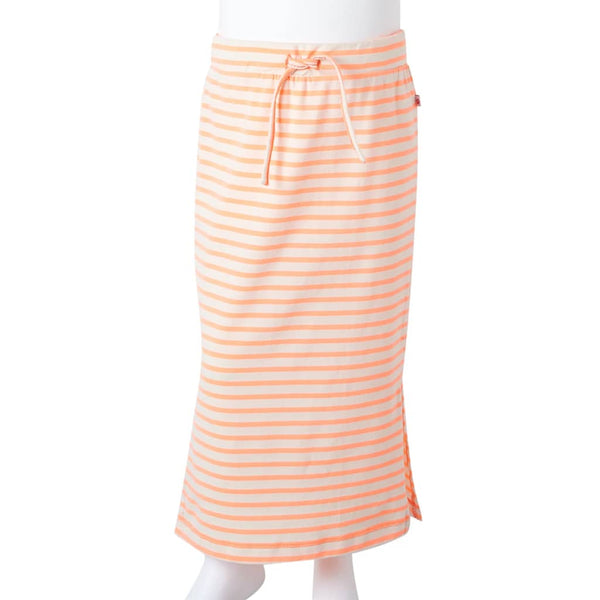 Gestreifter Kinderrock Neonorange - Größe 128