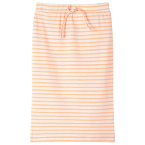 Kinderrock mit Streifen Gerade Neonorange 140