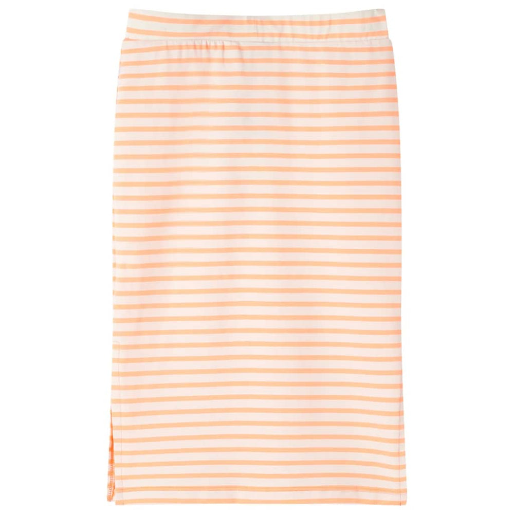 Jupe enfant rayée droite orange fluo 140