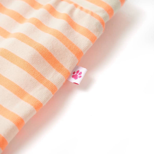 Kinderrock mit Streifen Gerade Neonorange 140