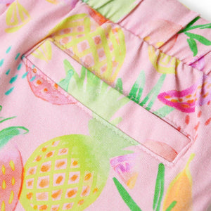 Zartrosa Kindershorts mit Kordelzug - Größe 116