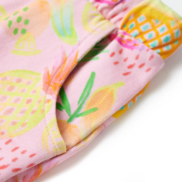 Zartrosa Kindershorts mit Kordelzug - Größe 140
