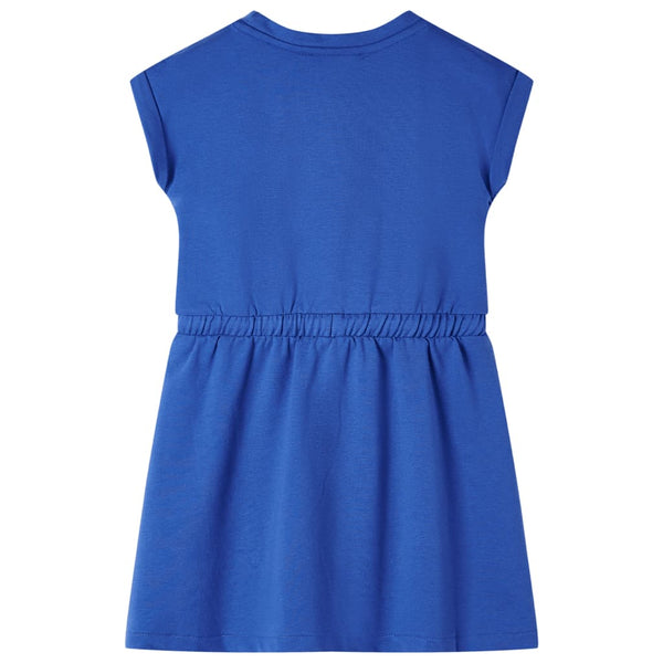Robe enfant à cordon bleu cobalt 104