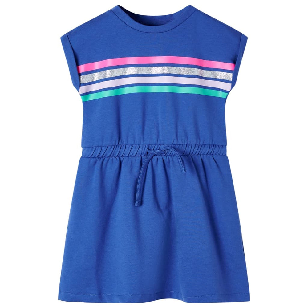 Kinderkleid Kobaltblau Gr. 116 mit Kordelzug