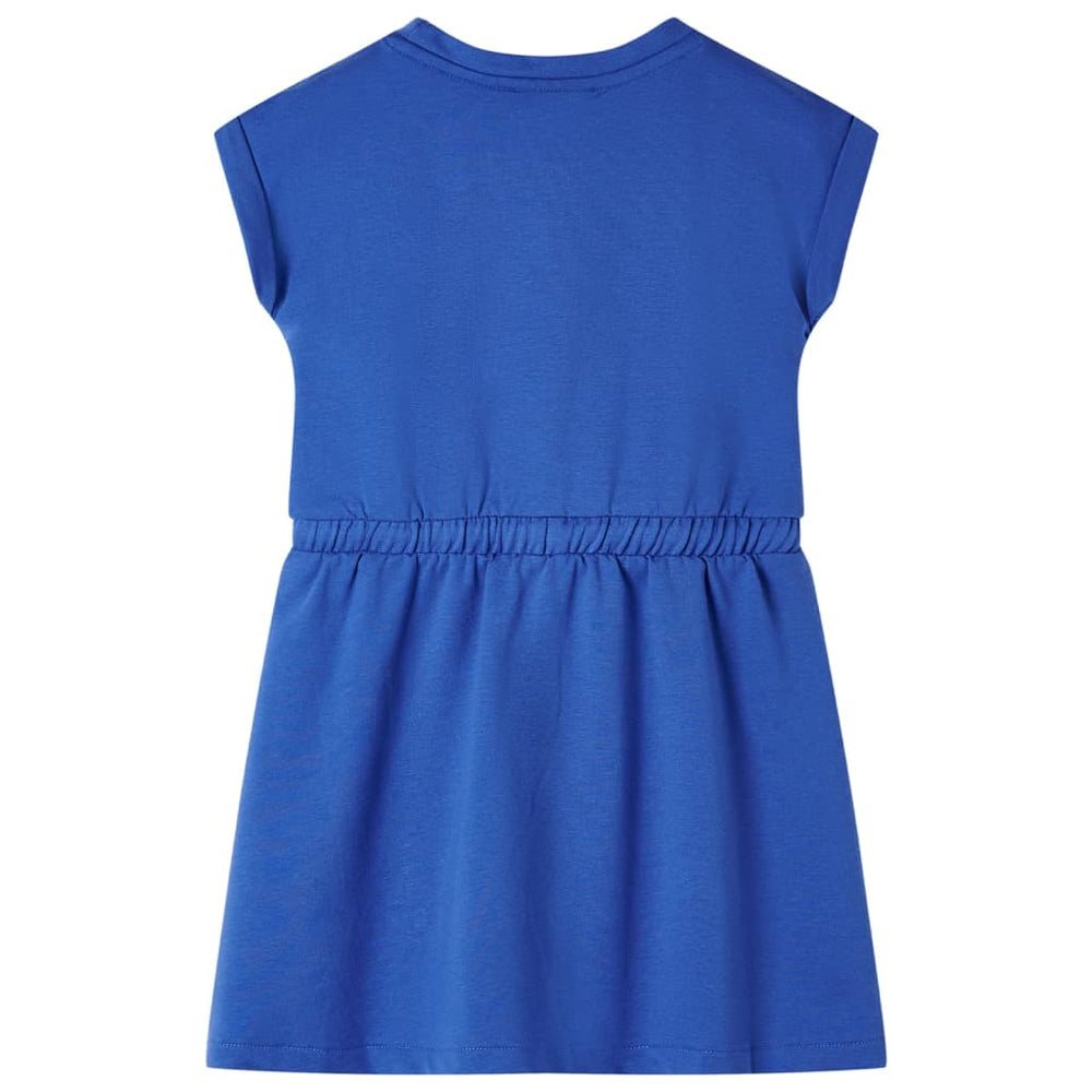 Kinderkleid Kobaltblau Gr. 116 mit Kordelzug
