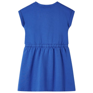Kinderkleid Kobaltblau Gr. 116 mit Kordelzug