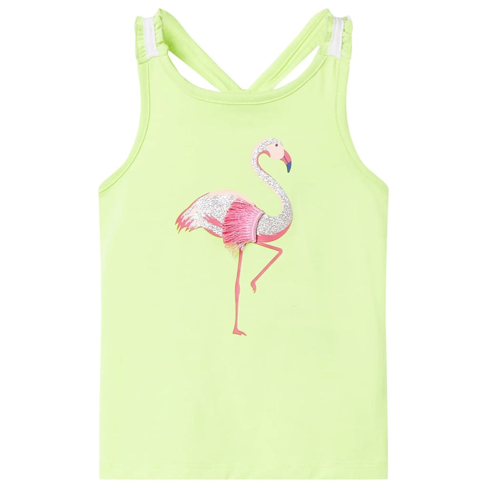 Débardeur enfant jaune fluo 104