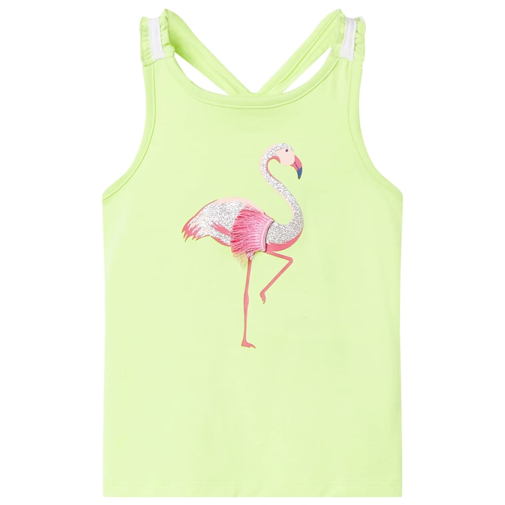 Neongelbes Tanktop für Kinder, Größe 104