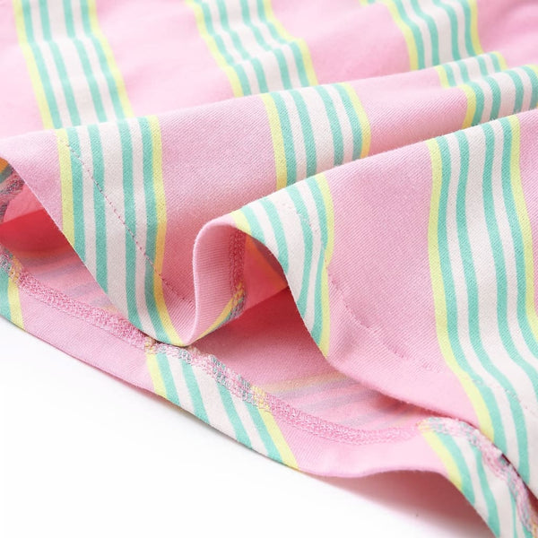 Ärmelloses Kinderkleid Rosa mit Kordelzug - Größe 104