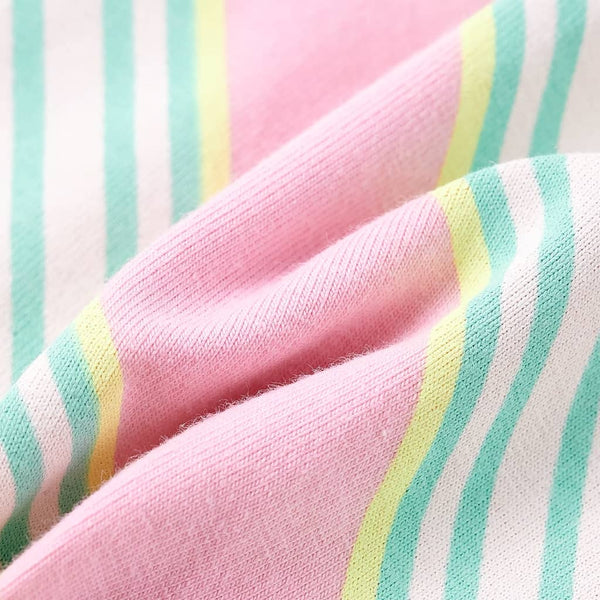 Robe d'enfant sans manches rose avec cordon de serrage 104