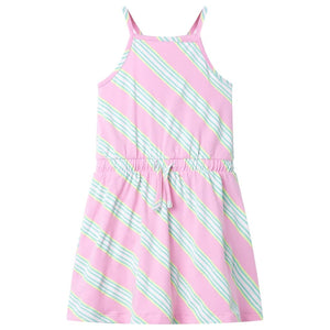 Rosa Kinderkleid Ärmellos mit Kordelzug - Größe 116