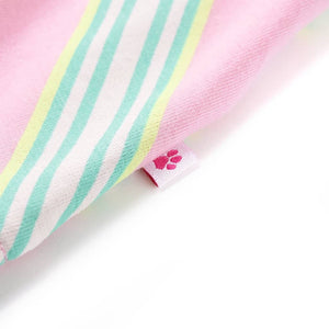 Robe enfant sans manches rose à cordon de serrage 116