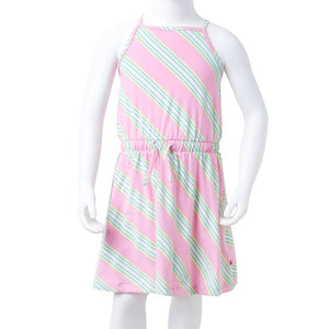 Rosa Kinderkleid Ärmellos mit Kordelzug - Größe 116