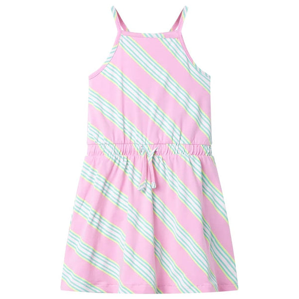 Rosa Kinderkleid Ärmellos mit Kordelzug - Größe 128
