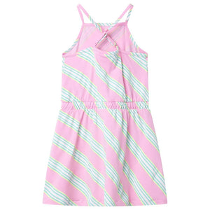 Rosa Kinderkleid Ärmellos mit Kordelzug - Größe 128