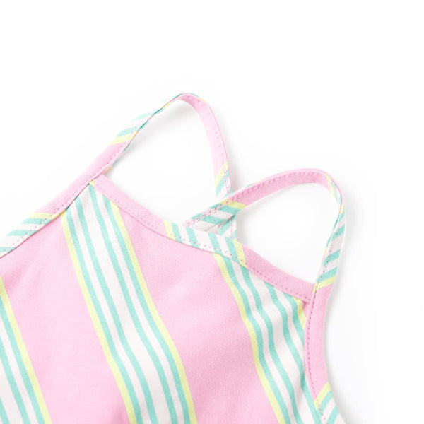Rosa Kinderkleid Ärmellos mit Kordelzug - Größe 128