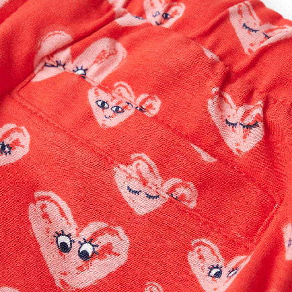 Rote Kindershorts mit Kordelzug - Größe 104