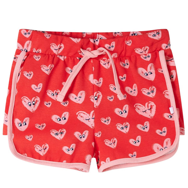 Rote Kindershorts mit Kordelzug - Größe 128
