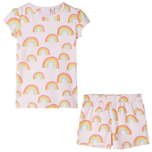 Pyjama Enfant Manches Courtes Rose Poudré 92
