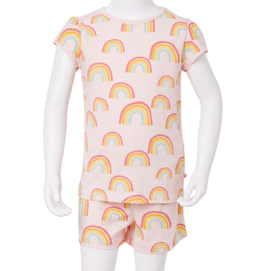 Kinderpyjama Rosa Kurzarm - Größe 104