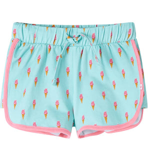 Kindershorts Minzgrün mit Kordelzug - Größe 104