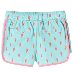 Kindershorts Minzgrün mit Kordelzug - Größe 104