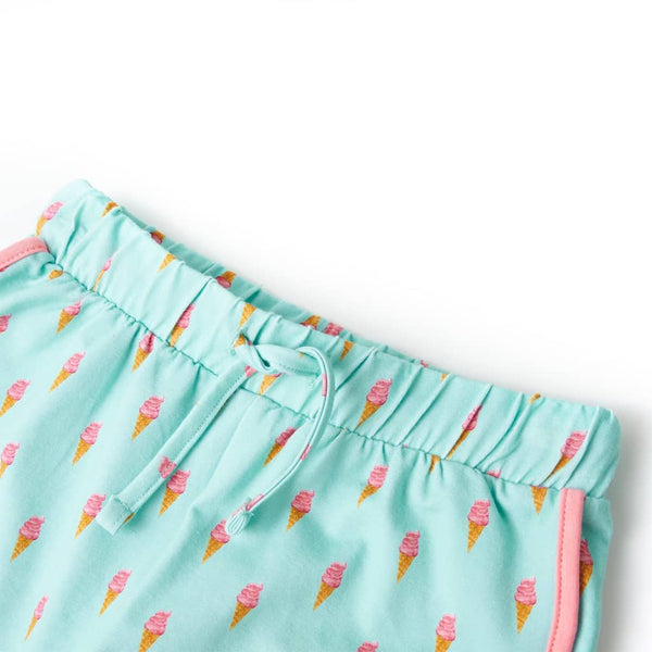Kindershorts mit Kordelzug Helles Minzgrün 104