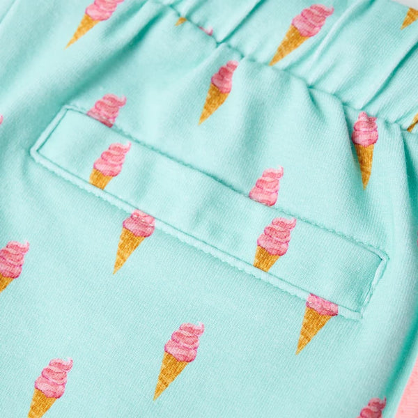 Kindershorts Minzgrün Gr. 116 mit Kordelzug