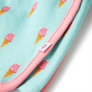 Kindershorts Minzgrün mit Kordelzug - Größe 128