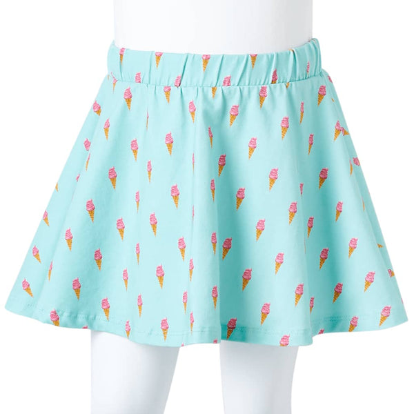 Kinderrock Minzgrün Eiscreme Muster Gr. 140